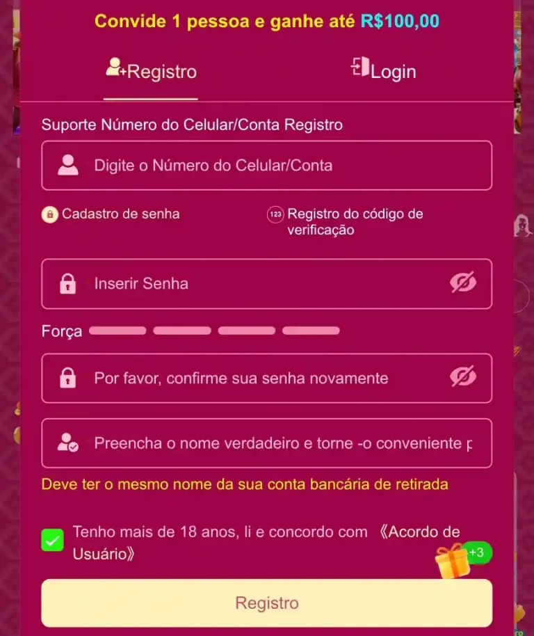 Registro rápido 17BB cassino
